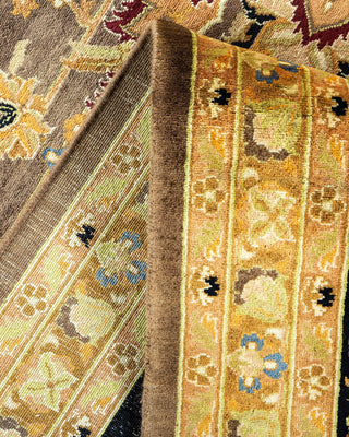 Traditional Mogul Brown Wool Area Rug 8' 1" x 10' 0" - Solo Rugs