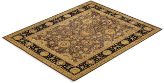 Traditional Mogul Brown Wool Area Rug 8' 1" x 10' 0" - Solo Rugs