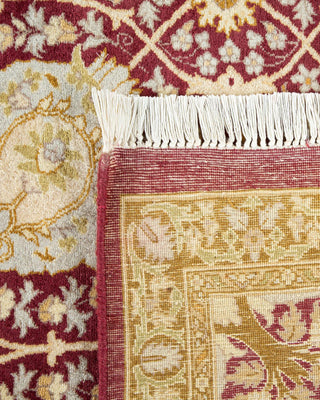 Traditional Mogul Purple Wool Area Rug 6' 2" x 8' 10" - Solo Rugs