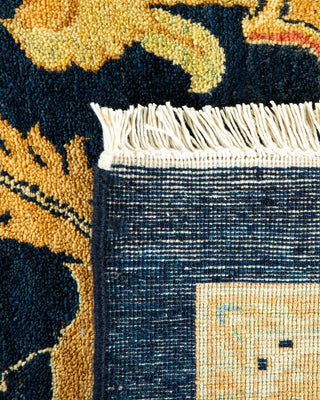 Traditional Mogul Blue Wool Area Rug 9' 1" x 12' 3" - Solo Rugs