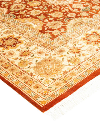 Traditional Mogul Brown Wool Area Rug 6' 2" x 9' 0" - Solo Rugs