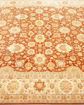 Traditional Mogul Brown Wool Area Rug 6' 2" x 9' 0" - Solo Rugs