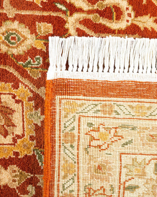 Traditional Mogul Brown Wool Area Rug 6' 2" x 9' 0" - Solo Rugs