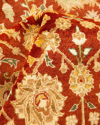 Traditional Mogul Brown Wool Area Rug 6' 2" x 9' 0" - Solo Rugs