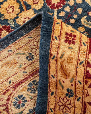 Traditional Mogul Blue Wool Area Rug 8' 2" x 10' 4" - Solo Rugs