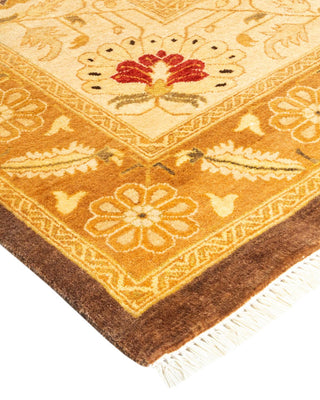 Traditional Mogul Brown Wool Area Rug 8' 1" x 10' 1" - Solo Rugs