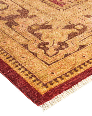 Contemporary Eclectic Red Wool Area Rug 9' 3" x 12' 1" - Solo Rugs