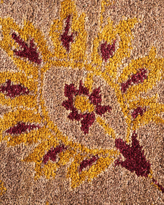 Contemporary Eclectic Brown Wool Area Rug 9' 2" x 12' 5" - Solo Rugs