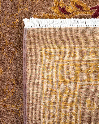 Contemporary Eclectic Brown Wool Area Rug 9' 2" x 12' 5" - Solo Rugs