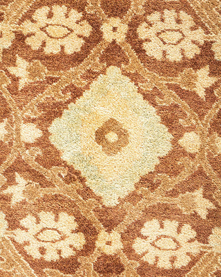 Contemporary Eclectic Brown Wool Area Rug 12' 3" x 14' 2" - Solo Rugs
