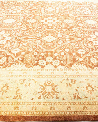 Contemporary Eclectic Brown Wool Area Rug 12' 3" x 14' 2" - Solo Rugs