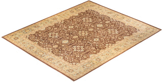 Contemporary Eclectic Brown Wool Area Rug 12' 3" x 14' 2" - Solo Rugs
