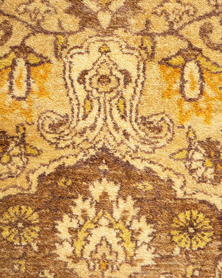 Traditional Mogul Yellow Wool Area Rug 5' 3" x 7' 10" - Solo Rugs