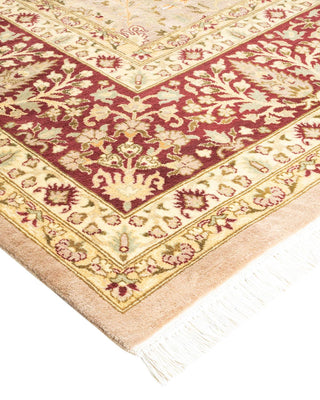 Traditional Mogul Ivory Wool Area Rug 9' 2" x 12' 3" - Solo Rugs