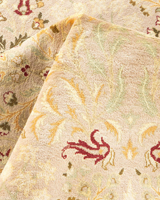 Traditional Mogul Ivory Wool Area Rug 9' 2" x 12' 3" - Solo Rugs