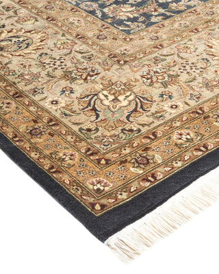 Traditional Mogul Gray Wool Area Rug 9' 0" x 12' 5" - Solo Rugs