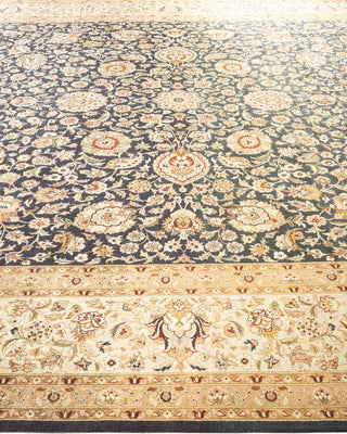 Traditional Mogul Gray Wool Area Rug 9' 0" x 12' 5" - Solo Rugs