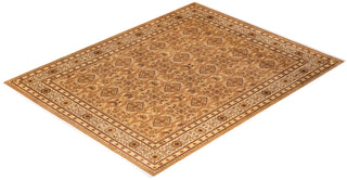 Traditional Mogul Brown Wool Area Rug 8' 3" x 10' 9" - Solo Rugs