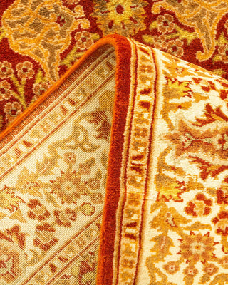 Traditional Mogul Orange Wool Runner 2' 6" x 8' 4" - Solo Rugs