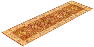 Traditional Mogul Orange Wool Runner 2' 6" x 8' 4" - Solo Rugs