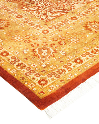 Traditional Mogul Orange Wool Area Rug 8' 1" x 10' 3" - Solo Rugs