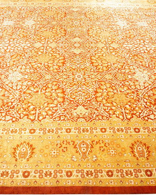 Traditional Mogul Orange Wool Area Rug 8' 1" x 10' 3" - Solo Rugs