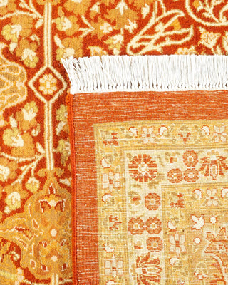 Traditional Mogul Orange Wool Area Rug 8' 1" x 10' 3" - Solo Rugs
