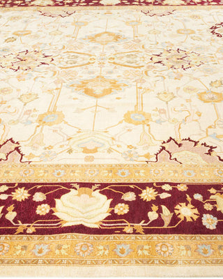 Traditional Mogul Ivory Wool Area Rug 10' 3" x 17' 10" - Solo Rugs
