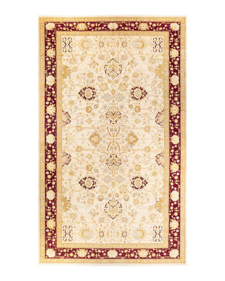 Traditional Mogul Ivory Wool Area Rug 10' 3" x 17' 10" - Solo Rugs