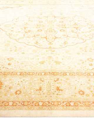 Traditional Mogul Ivory Wool Area Rug 10' 2" x 13' 10" - Solo Rugs