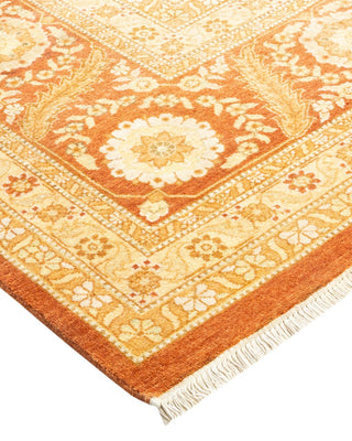 Traditional Mogul Brown Wool Area Rug 8' 3" x 10' 3" - Solo Rugs