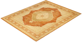 Traditional Mogul Brown Wool Area Rug 8' 3" x 10' 3" - Solo Rugs