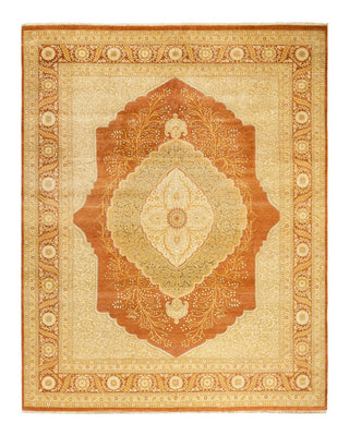 Traditional Mogul Brown Wool Area Rug 8' 3" x 10' 3" - Solo Rugs