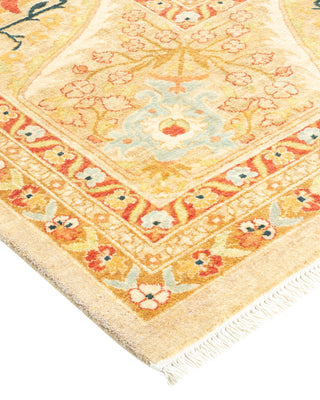 Traditional Mogul Ivory Wool Area Rug 8' 2" x 10' 1" - Solo Rugs