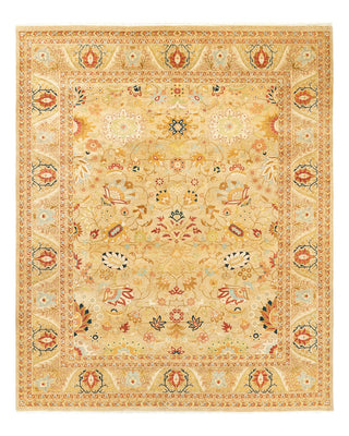 Traditional Mogul Ivory Wool Area Rug 8' 2" x 10' 1" - Solo Rugs