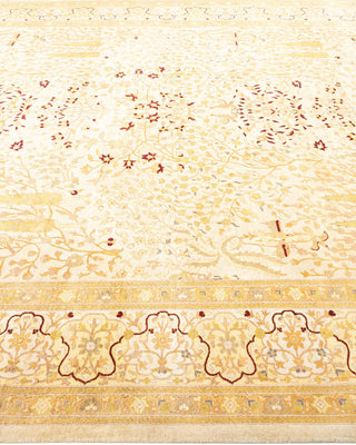 Traditional Mogul Ivory Wool Area Rug 8' 2" x 10' 0" - Solo Rugs