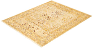 Traditional Mogul Ivory Wool Area Rug 8' 2" x 10' 0" - Solo Rugs