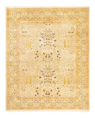 Traditional Mogul Ivory Wool Area Rug 8' 2" x 10' 0" - Solo Rugs