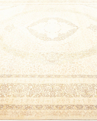 Traditional Mogul Ivory Wool Area Rug 8' 4" x 10' 4" - Solo Rugs