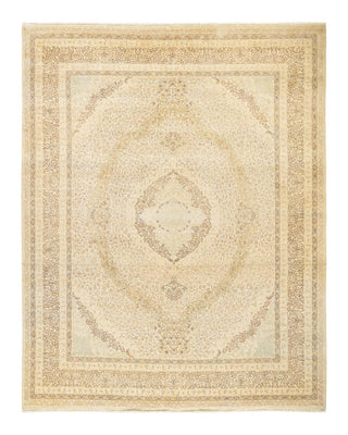 Traditional Mogul Ivory Wool Area Rug 8' 4" x 10' 4" - Solo Rugs