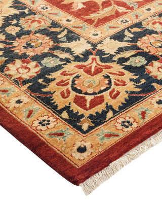 Traditional Mogul Red Wool Area Rug 8' 2" x 10' 1" - Solo Rugs