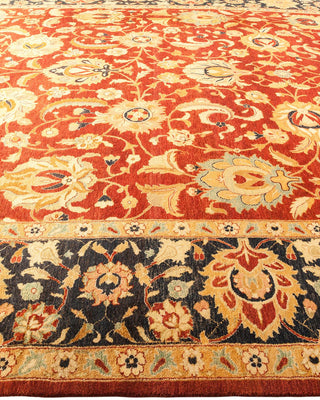Traditional Mogul Red Wool Area Rug 8' 2" x 10' 1" - Solo Rugs