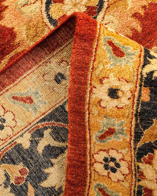 Traditional Mogul Red Wool Area Rug 8' 2" x 10' 1" - Solo Rugs