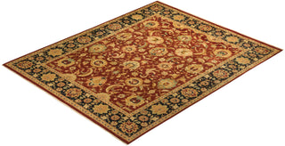 Traditional Mogul Red Wool Area Rug 8' 2" x 10' 1" - Solo Rugs