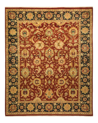 Traditional Mogul Red Wool Area Rug 8' 2" x 10' 1" - Solo Rugs