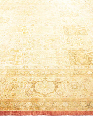 Traditional Mogul Ivory Wool Area Rug 8' 3" x 10' 6" - Solo Rugs