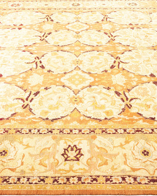 Traditional Mogul Brown Wool Area Rug 7' 10" x 10' 6" - Solo Rugs
