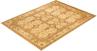 Traditional Mogul Brown Wool Area Rug 7' 10" x 10' 6" - Solo Rugs