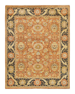 Traditional Mogul Brown Wool Area Rug 8' 1" x 10' 5" - Solo Rugs