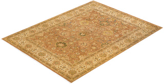 Traditional Mogul Yellow Wool Area Rug 9' 0" x 11' 10" - Solo Rugs